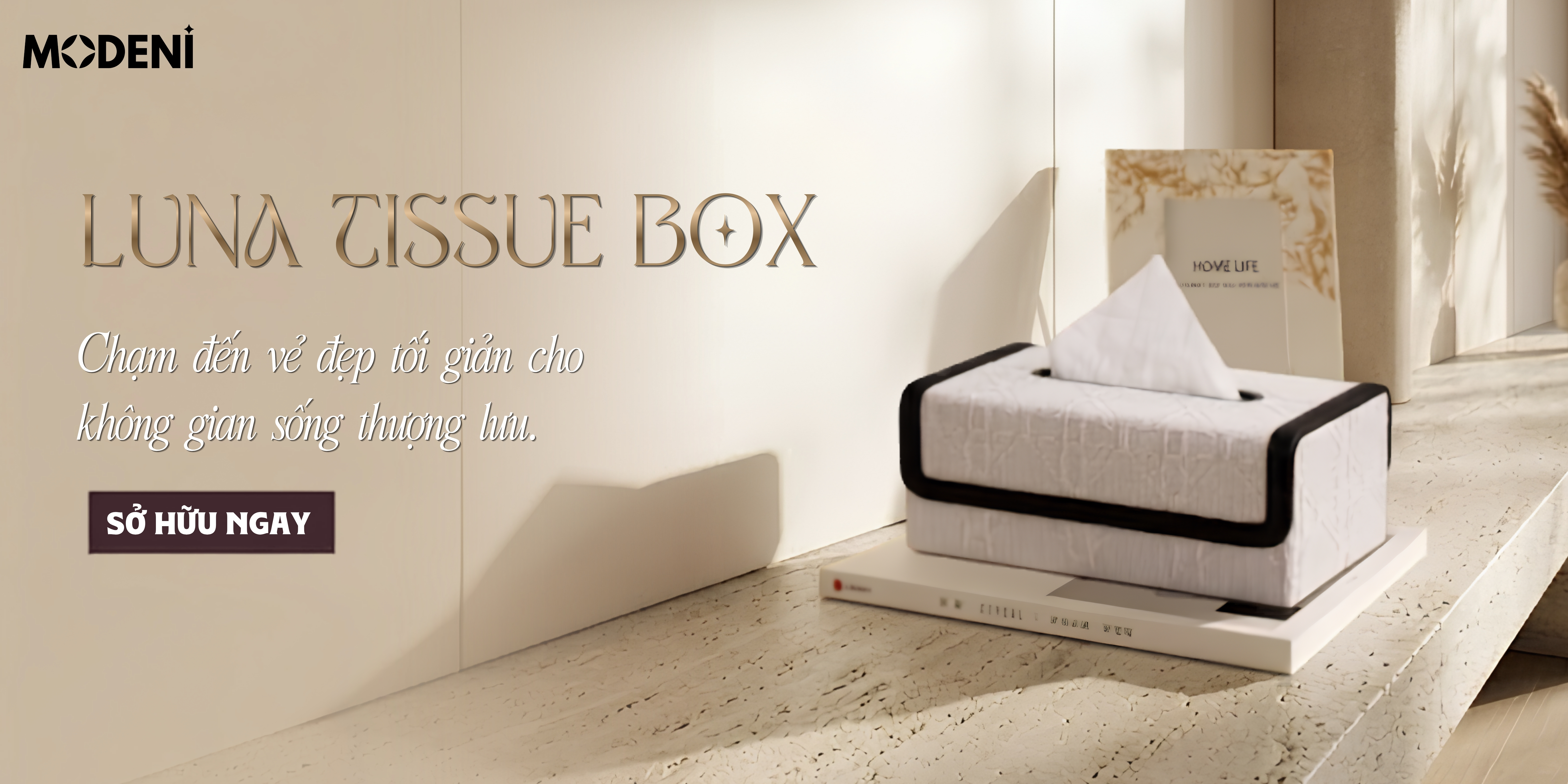 Hộp Khăn Giấy Luna trong không gian nội thất