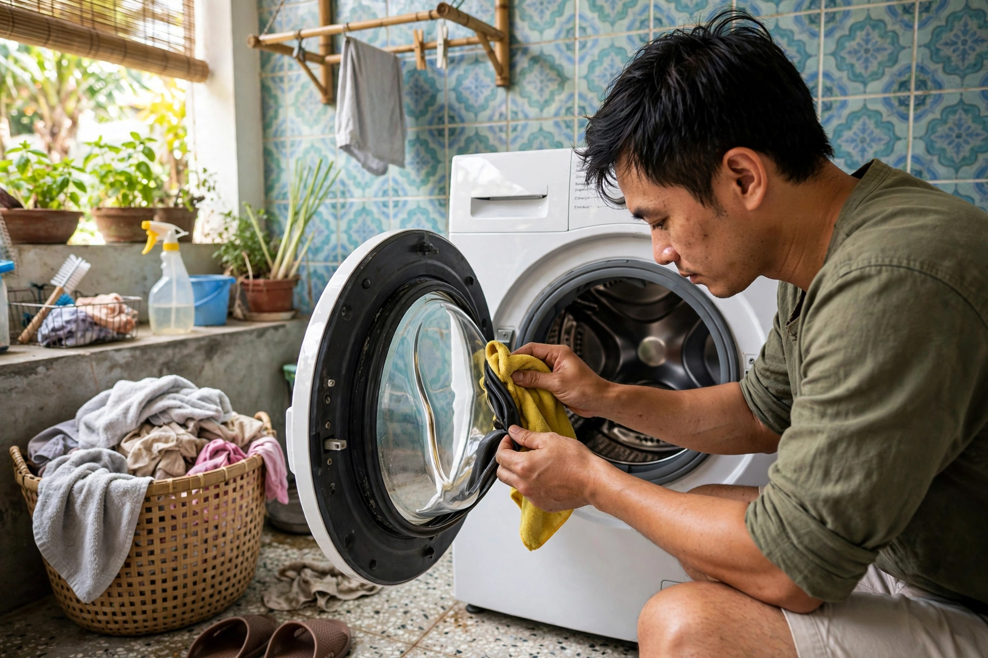Vệ Sinh Máy Giặt Cửa Trước Hết Mùi Hôi: Từng Bước Làm Sạch Gioăng, Lồng Giặt Và Ngăn Nước Giặt