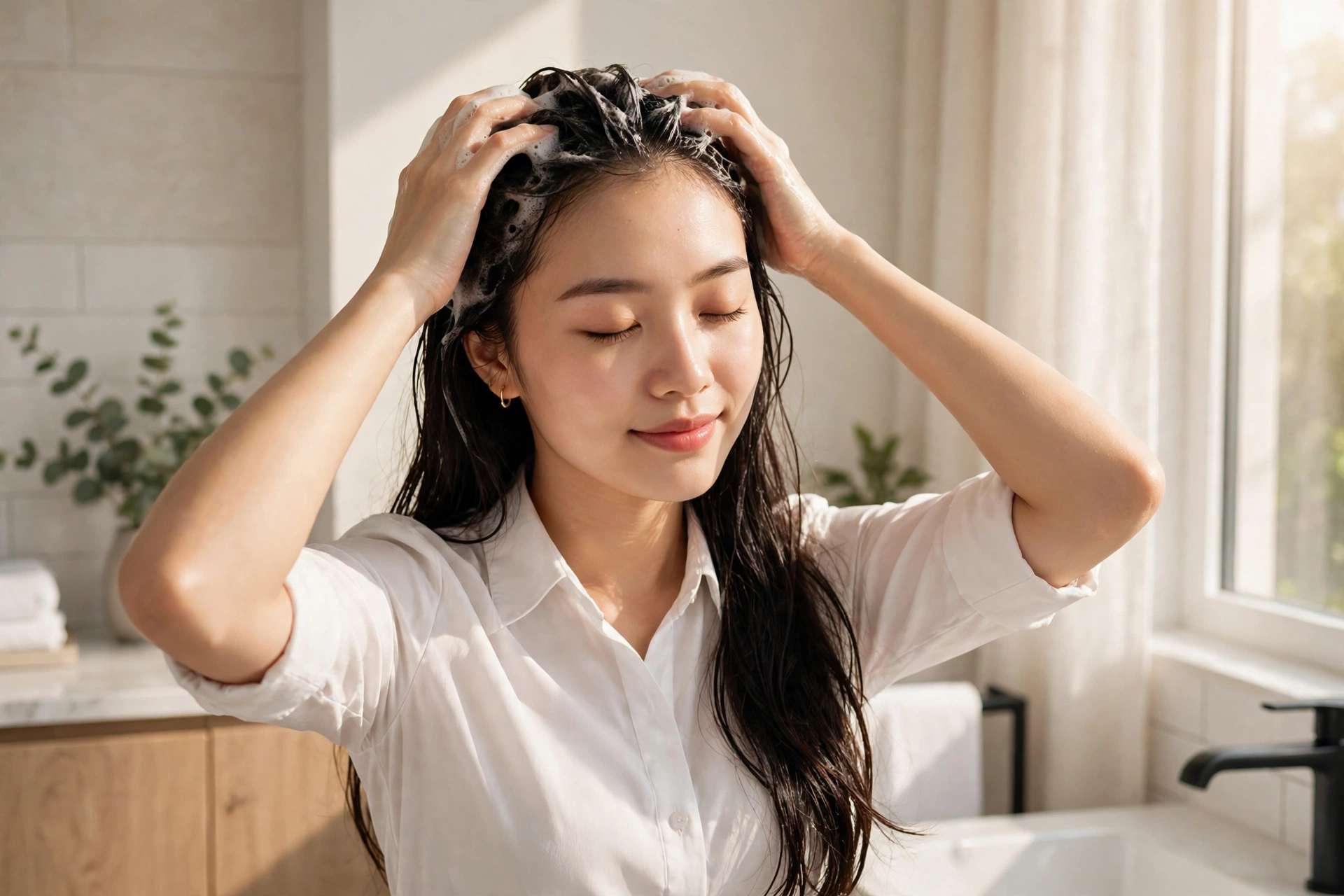 Tóc Gãy Rụng Mùa Hanh Cho Nữ Văn Phòng: Quy Trình Gội, Ủ Và Sấy Giảm Rụng Từng Bước