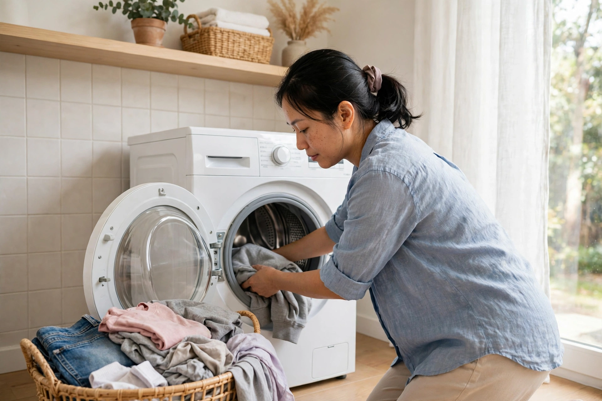 Chọn máy giặt cho gia đình: cửa trước hay cửa trên, công suất theo số người và điện năng tiêu thụ