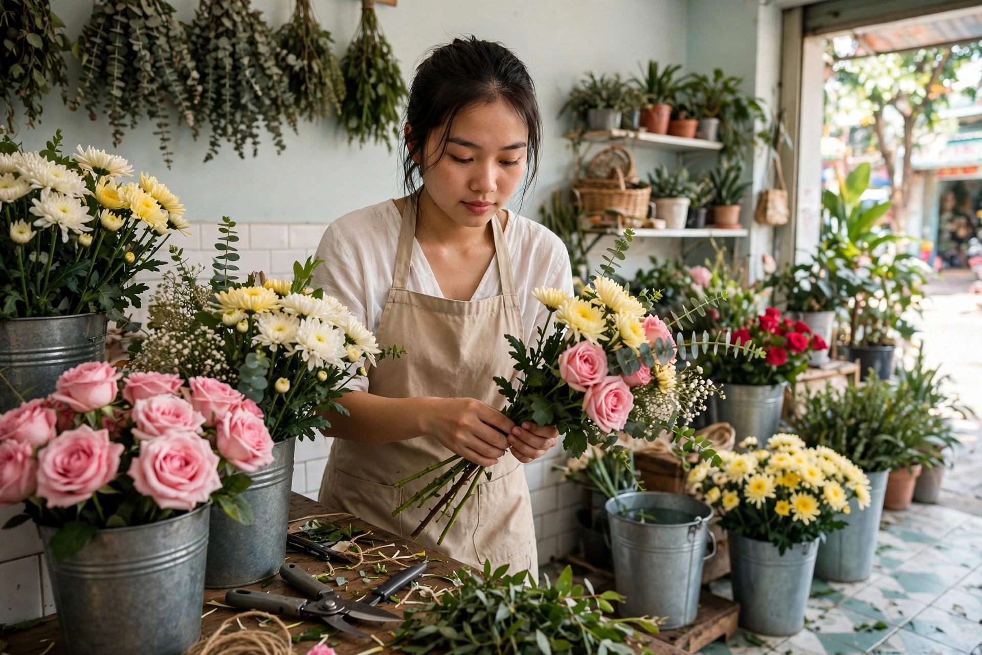 Mở Tiệm Hoa Tươi Nhỏ Vốn Ít: Tính Chi Phí, Chọn Nguồn Hoa Và Tìm Khách Đầu Tiên