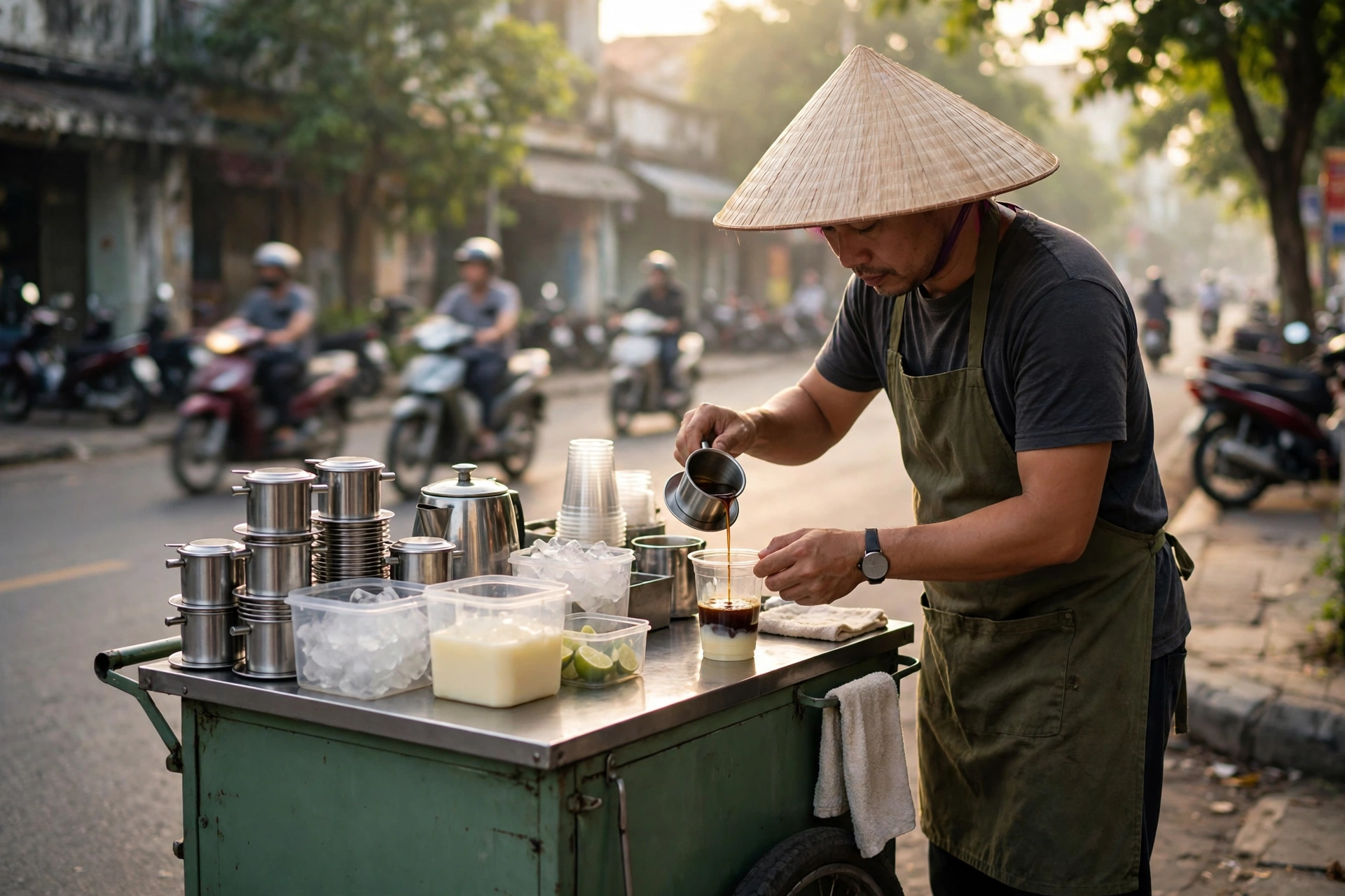 Mở Xe Đẩy Cà Phê Mang Đi Vốn Nhỏ: Tính Vốn, Chọn Điểm Bán Và Giữ Khách Quen Mỗi Sáng