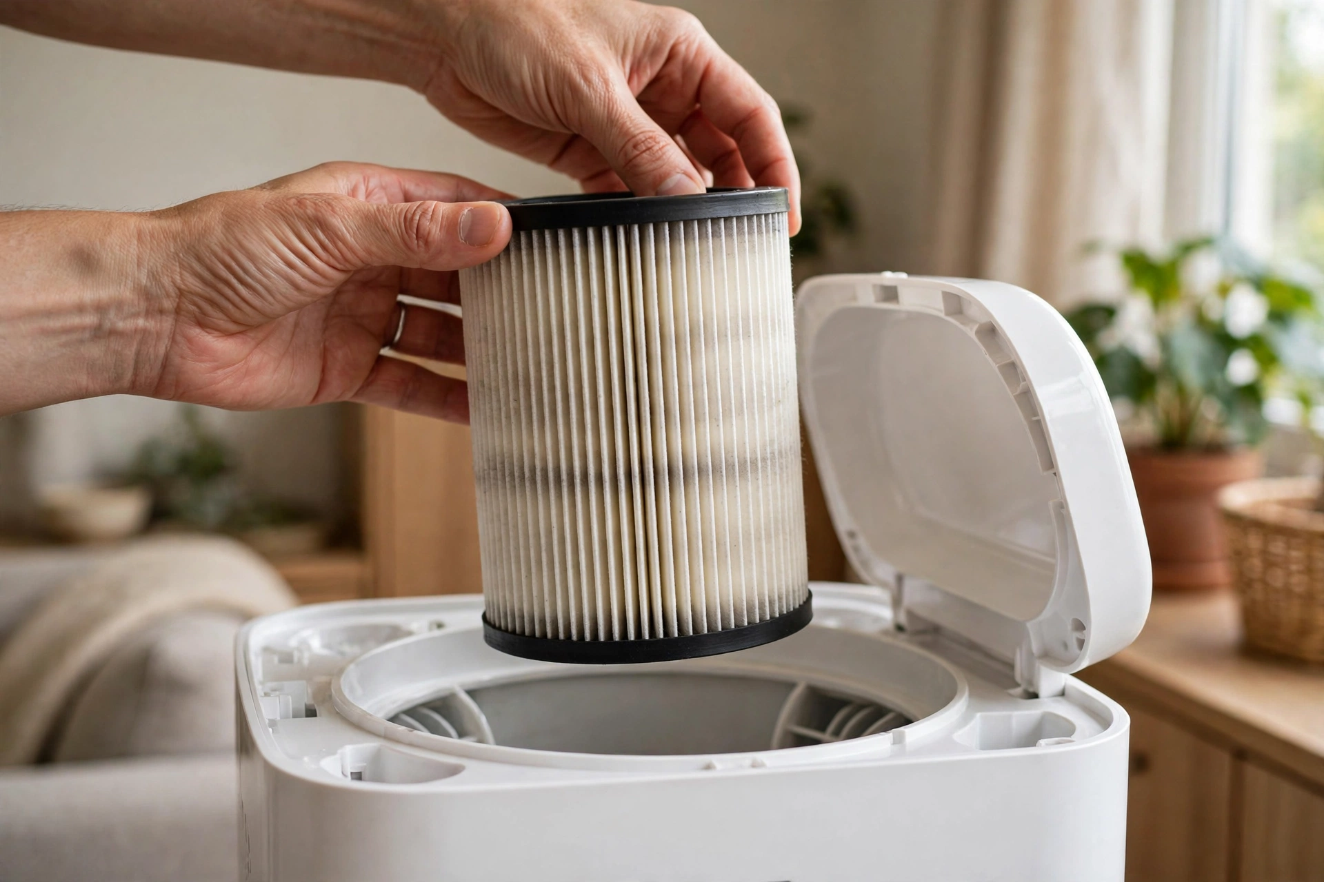 Thay lõi lọc HEPA cho máy lọc không khí định kỳ