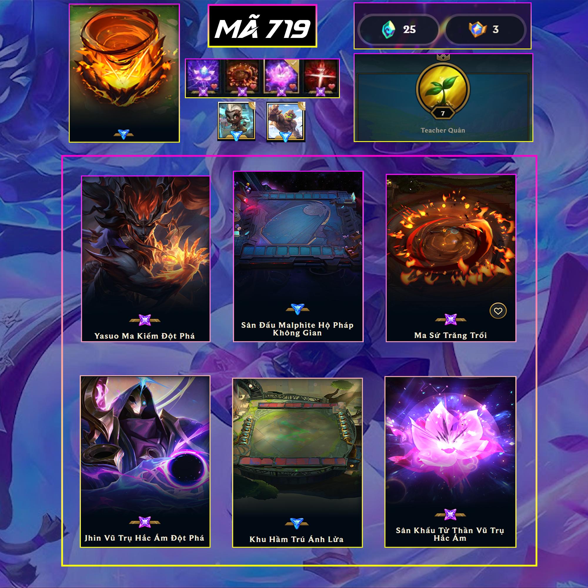 Thuê acc TFT MS: 719 THÁCH ĐẤU - Yasuo Ma Kiếm Đột Phá