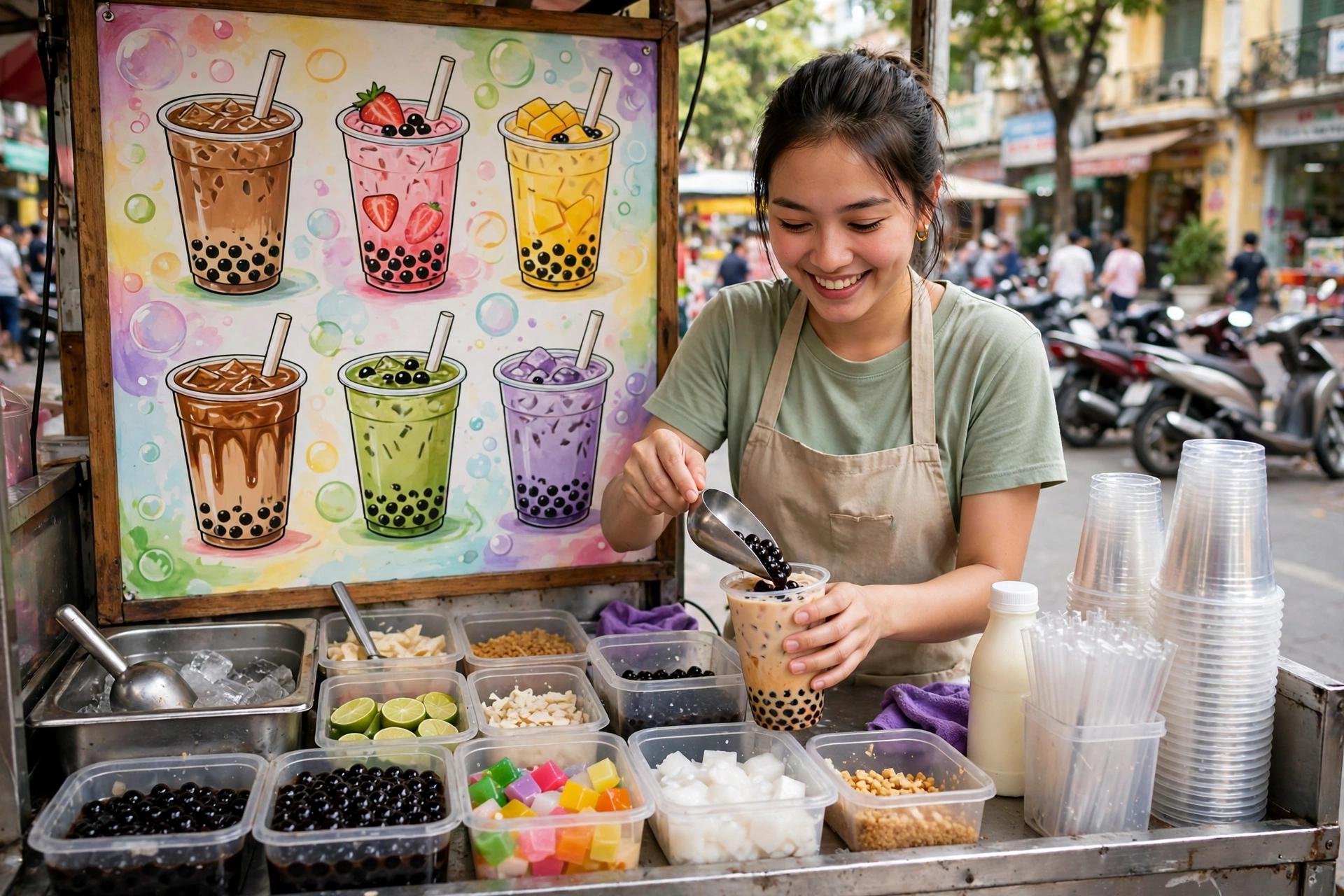 Mở quán trà sữa take-away vốn dưới 50 triệu: chọn menu, công thức cốt lõi và cách tính lãi mỗi ly