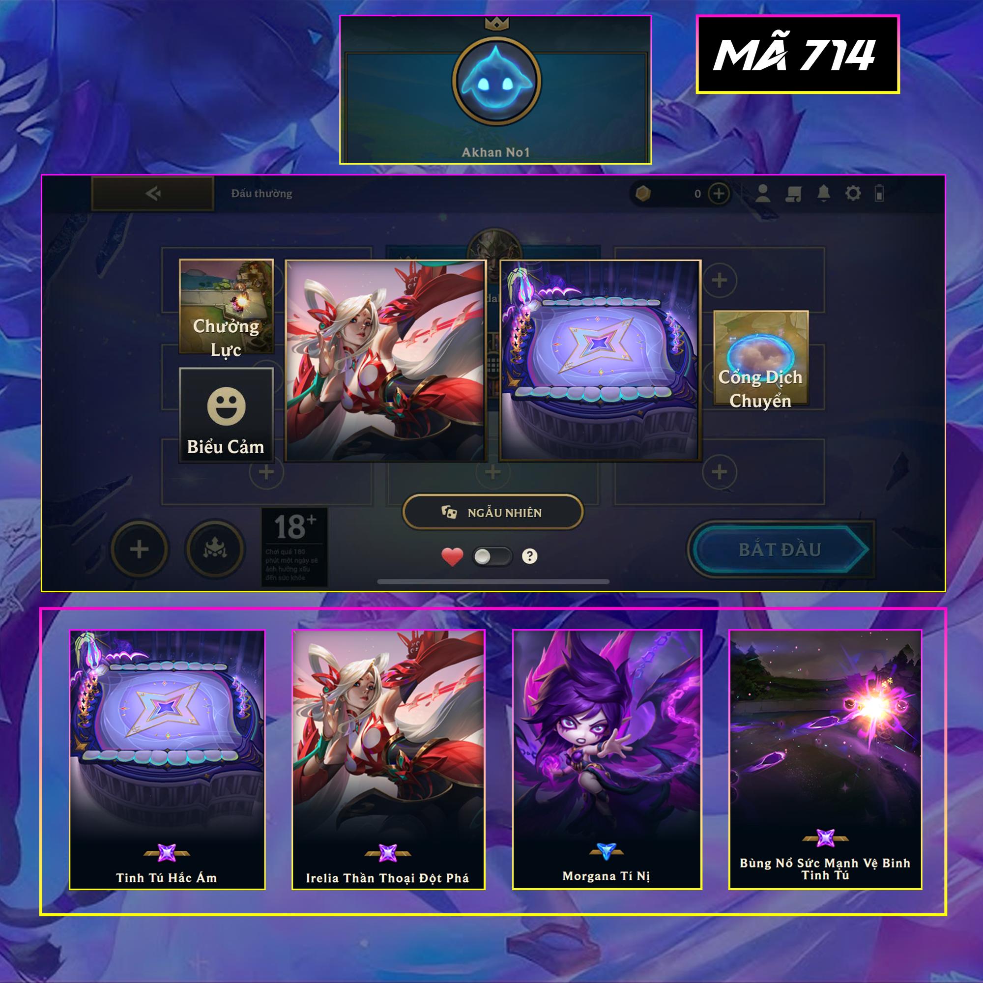Thuê acc TFT MS: 7114 THÁCH ĐẤU - Ire Thần Thoại