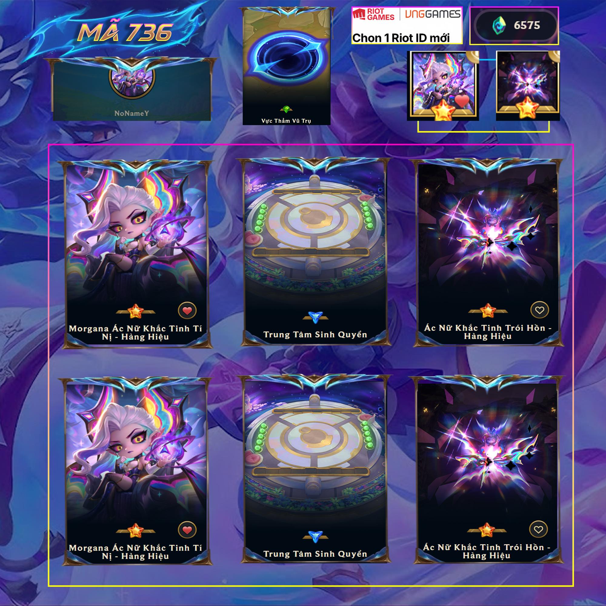 Thuê acc TFT MS: 736 THÁCH ĐẤU - Morgana Ác Nữ Khác Tinh Tí Nị Hàng Hiệu