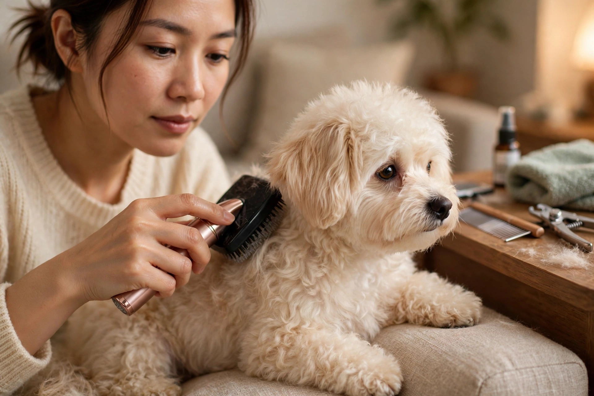 Chải lông cho chó tại nhà