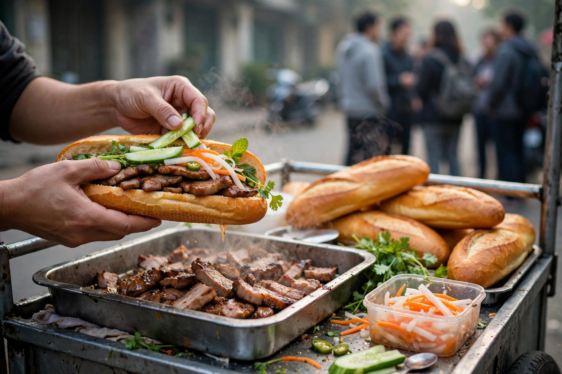 Mở tiệm bánh mì kẹp thịt buổi sáng vốn nhỏ: tính vốn, chọn điểm bán, giữ khách quen
