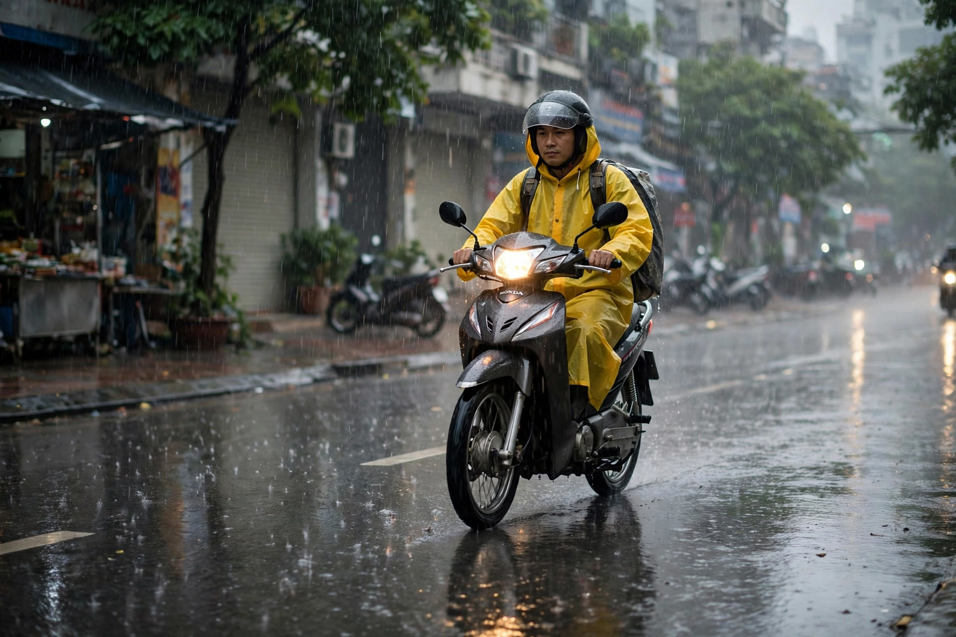 Đi Xe Máy Trời Mưa An Toàn: Kiểm Tra Phanh, Lốp Và 7 Thói Quen Tránh Trượt Ngã