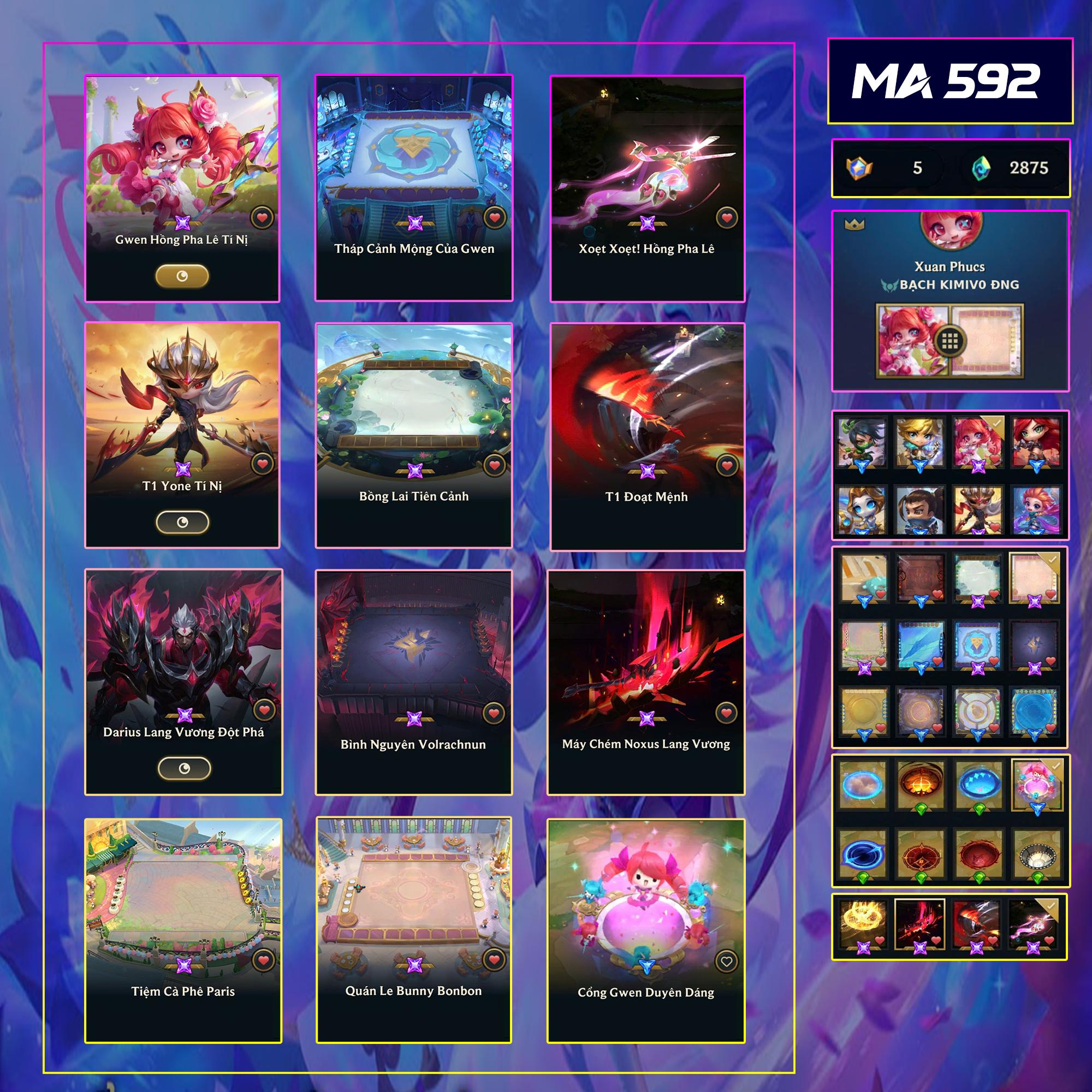 Thuê acc TFT MS: THÁCH ĐẤU - test