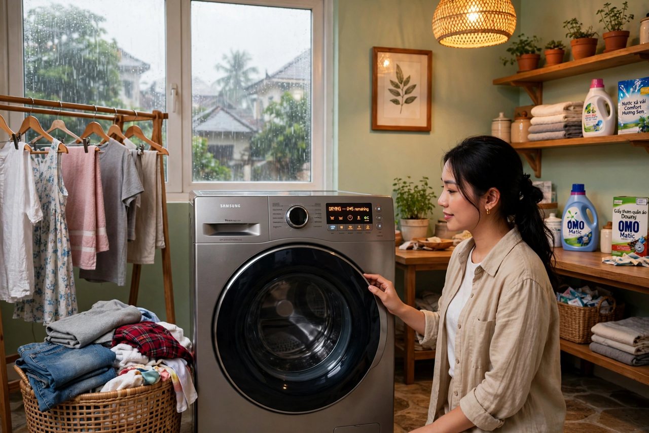 Đánh giá 5 máy sấy quần áo cho gia đình mùa mưa: công suất, công nghệ sấy và giá bán thực tế