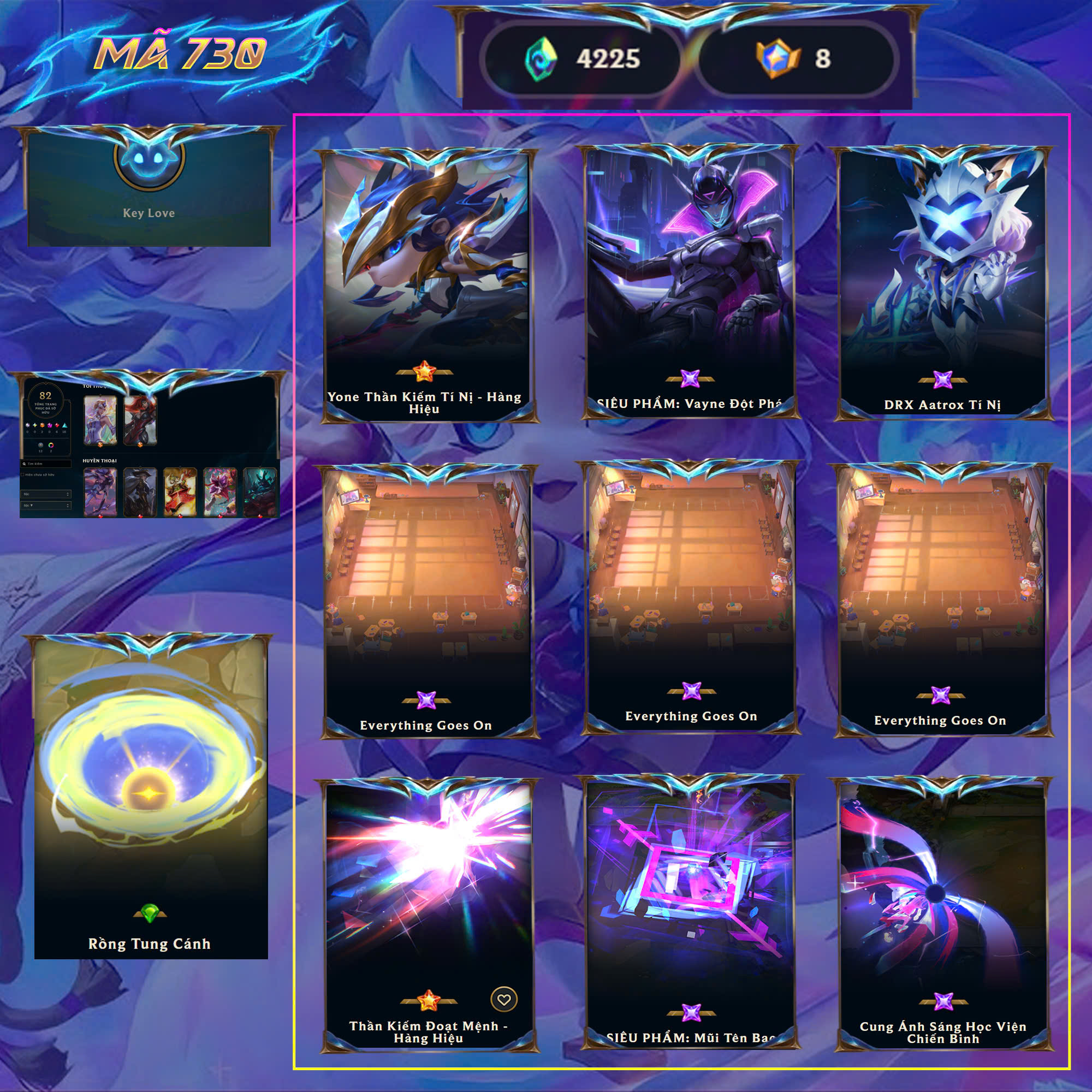 Thuê acc TFT MS: 730 KHÔNG RANK - Yone Thần Kiếm Hàng Hiệu