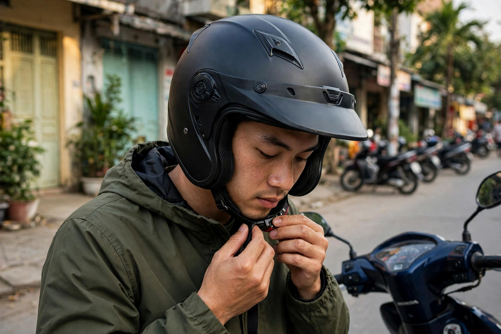 Chọn Mũ Bảo Hiểm Đạt Chuẩn Cho Người Đi Xe Máy: Nhận Biết Tem CR, Thử Vừa Vặn Và Đội Đúng Cách