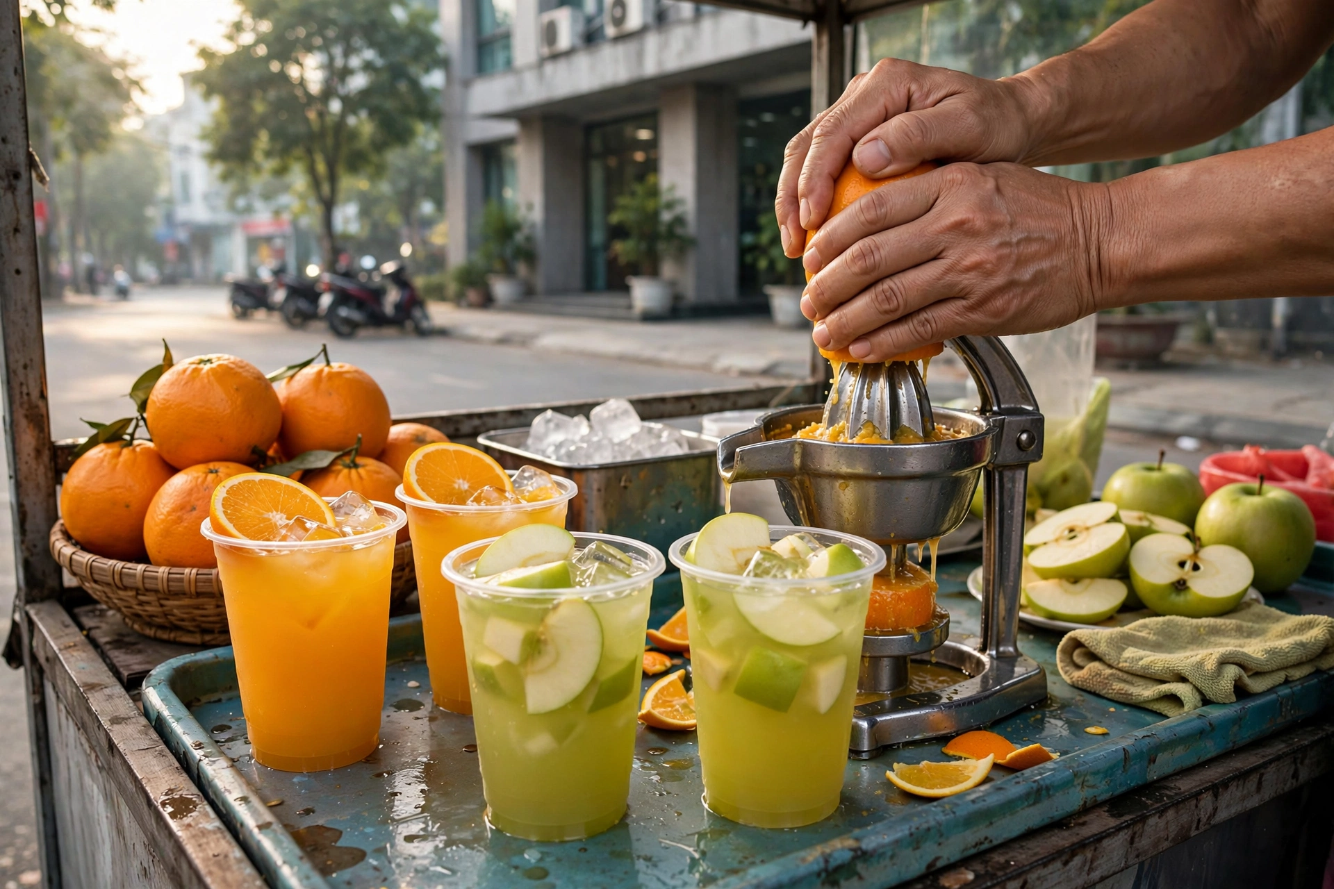 Mở Quầy Nước Ép Trái Cây Mang Đi Gần Văn Phòng: Tính Vốn, Chọn Menu Và Giữ Khách Quen Mỗi Sáng