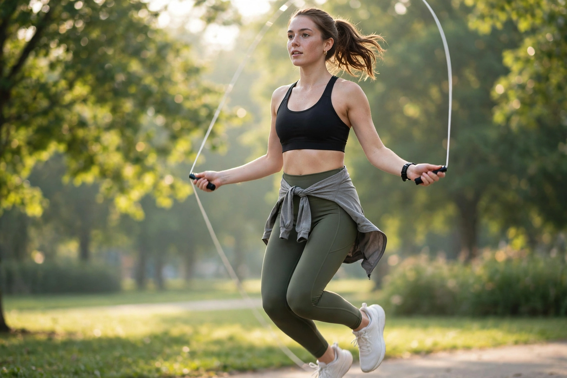 Nhảy Dây Giảm Cân Cho Người Mới: Chọn Dây, Kỹ Thuật Và Lịch 4 Tuần Không Đau Gối