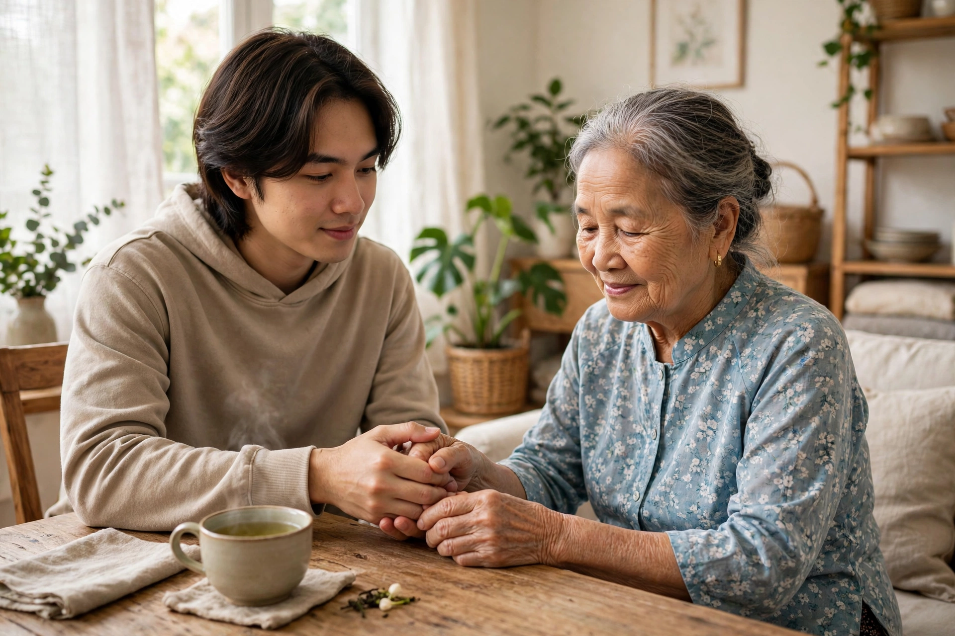 Chăm Sóc Người Già Tại Nhà Khi Con Đi Làm Xa: Lịch Sinh Hoạt Hằng Ngày, An Toàn Chống Té Ngã Và Theo Dõi Sức Khỏe Từ Xa