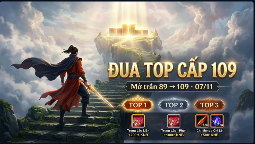 Thiên Long Bí Ẩn - Đua Top Bậc Tiếp theo từ cấp 89 - 109 !! ngày 07/10
