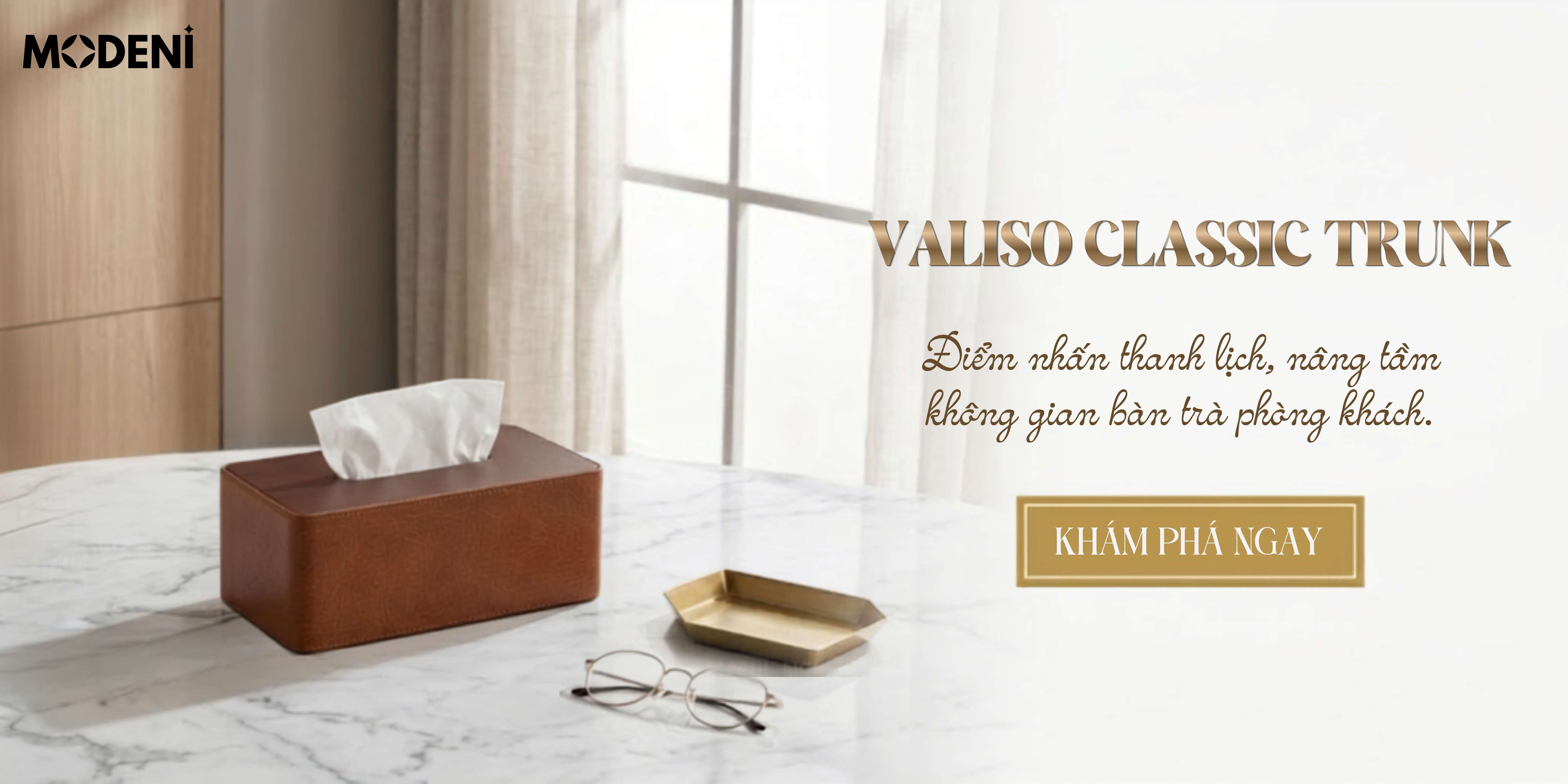 Hộp Khăn Giấy Valiso trong không gian nội thất