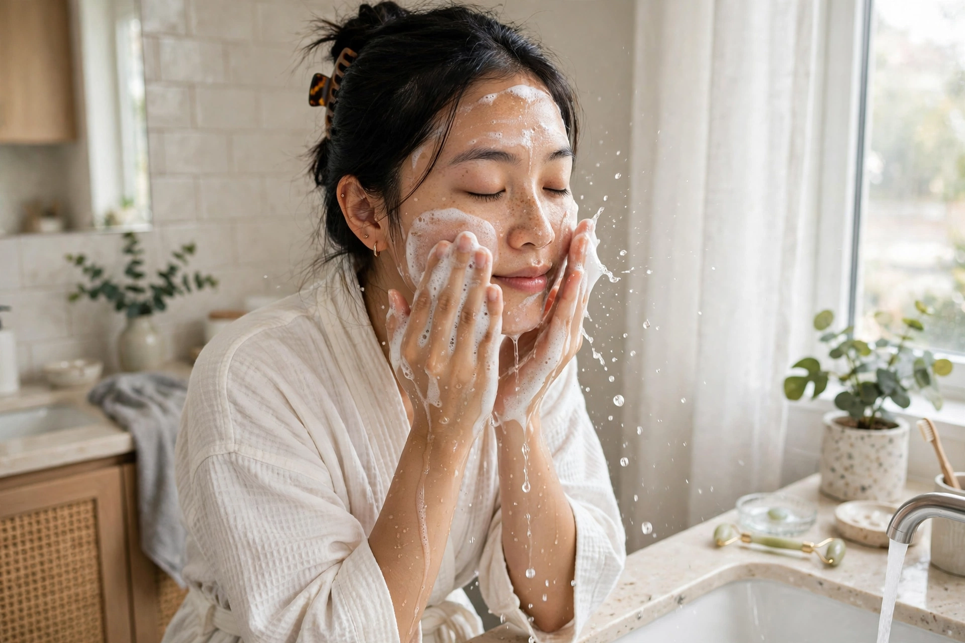Chăm sóc da dầu mụn mùa nóng cho người Việt: làm sạch đúng cách, cấp ẩm và 5 sai lầm cần tránh